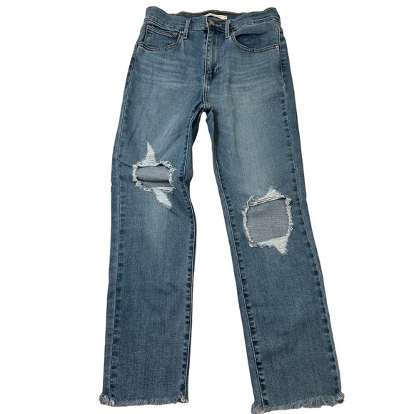 Levi's 724 High Rise Slim Straight Women's Jeans * Size 27, Preowned w3013 - Picture 4 of 8